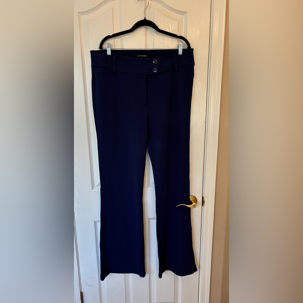 ALLOY APPARREL Staton Tall Flare Blue Pants Women’s 16 Long 18x35 Style #179894 - Picture 2 of 8